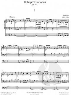 Synagogalmusik Band 2: 10 Improvisationen op. 541 von Josef Löw 