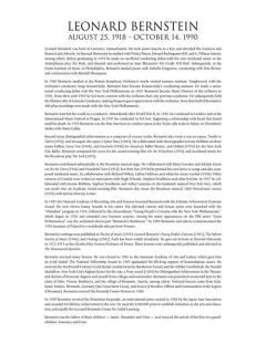 Peter Pan von Leonard Bernstein 