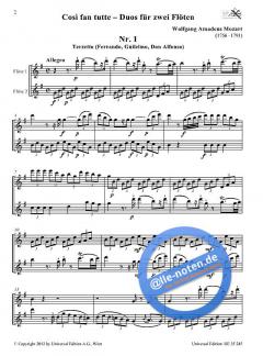 Così fan tutte von Wolfgang Amadeus Mozart 