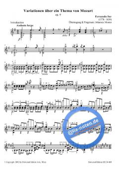 Variationen über ein Thema von Mozart op. 9 von Fernando Sor 