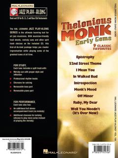 Jazz Play-Along Vol. 156: Thelonious Monk - Early Gems im Alle Noten Shop kaufen
