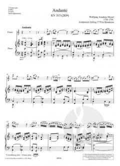 Andante KV 315 (285e) von Wolfgang Amadeus Mozart 