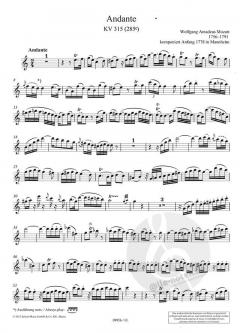 Andante KV 315 (285e) von Wolfgang Amadeus Mozart 