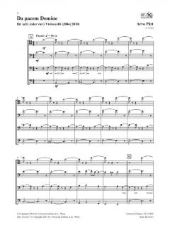 Da pacem Domine von Arvo Pärt 