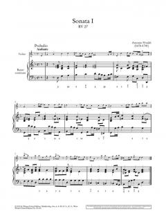 Sonaten für Violine und Basso continuo op. 2 von Antonio Vivaldi 