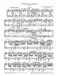 Variations sérieuses op. 54 von Felix Mendelssohn Bartholdy 