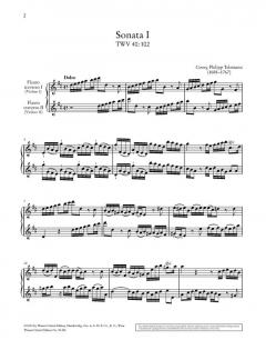 Sechs Sonaten op. 2 TWV 40:101-106 von Georg Philipp Telemann für 2 Querflöten (Violinen) im Alle Noten Shop kaufen