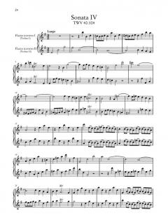 Sechs Sonaten op. 2 TWV 40:101-106 von Georg Philipp Telemann für 2 Querflöten (Violinen) im Alle Noten Shop kaufen