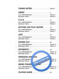 Authentic Playalong Guitar von Radiohead 