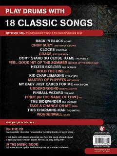 Play Drums With 18 Classic Songs 