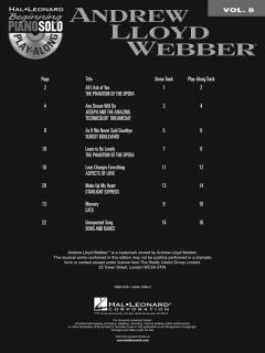 Beginning Piano Solo Play-Along Vol. 8: Andrew Lloyd Webber 