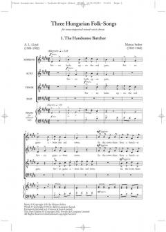Three Hungarian Folk-Songs (New Engraving) von Matyas Seiber 