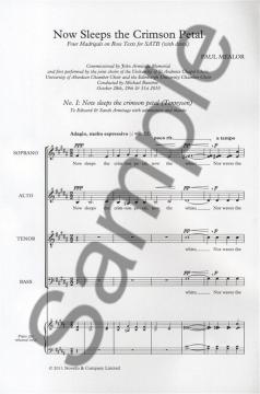 Now Sleeps The Crimson Petal von Paul Mealor 
