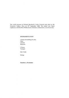 Violin Concerto von Richard Blackford 