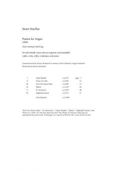 Poems For Angus von Stuart MacRae 