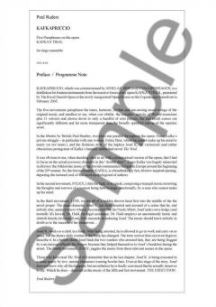 Kafkapriccio For Large Ensemble (Poul Ruders) 