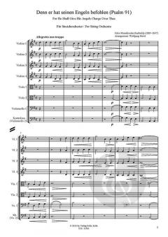 Denn er hat seinen Engeln befohlen für Streichorchester von Felix Mendelssohn Bartholdy im Alle Noten Shop kaufen (Partitur)