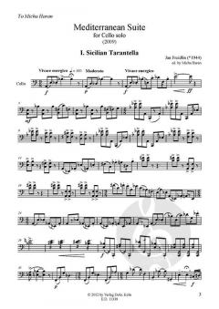 Mediterranean Suite von Jan Freidlin für Violoncello solo (2010) im Alle Noten Shop kaufen (Partitur)