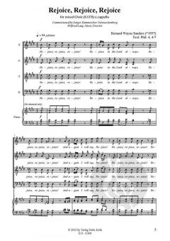 Rejoice, rejoice, rejoice! for mixed choir (Bernard Wayne Sanders) 