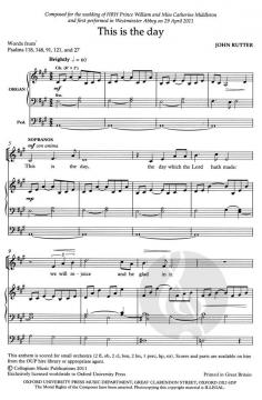 This Is The Day (John Rutter) 