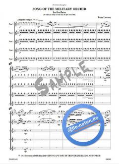 Song of the Military Orchid for Five Flutes von Peter Lawson 
