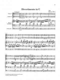 Divertimenti für Klavier (Cembalo) von Joseph Haydn 