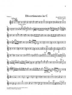 Divertimenti für Klavier (Cembalo) von Joseph Haydn 
