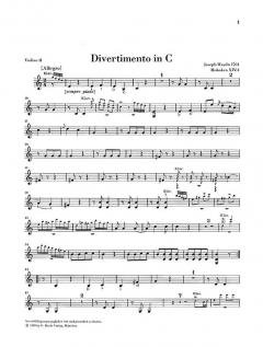 Divertimenti für Klavier (Cembalo) von Joseph Haydn 