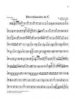 Divertimenti für Klavier (Cembalo) von Joseph Haydn 