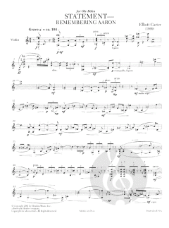 4 Lauds von Elliott Carter 