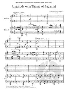 Rhapsody on a Theme of Paganini op. 43 von Sergei Rachmaninow 