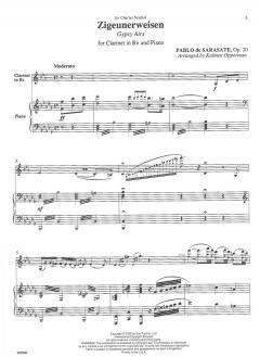 Zigeunerweisen op. 20 von Pablo de Sarasate für Klarinette und Klavier im Alle Noten Shop kaufen