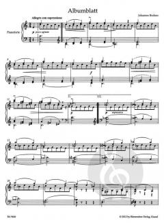 Albumblatt für Klavier von Johannes Brahms im Alle Noten Shop kaufen