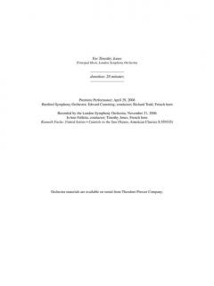 Canticle To The Sun von Kenneth Fuchs für Horn und Klavier