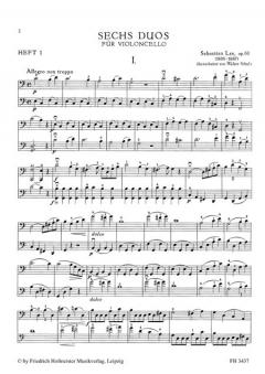 Sechs Duos op. 60 Heft 1 von Sebastian Lee 