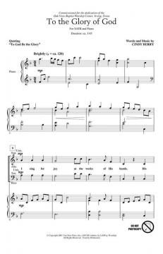 To The Glory Of God (Cindy Berry) 