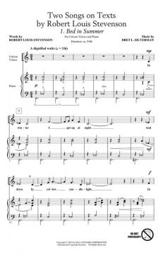 Two Songs On Texts By Robert Louis Stevenson (Bret Silverman) 