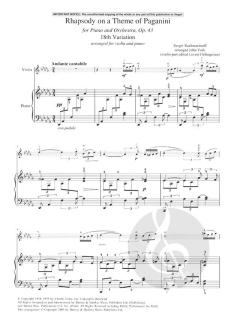 Rhapsodie über ein Thema von Paganini von Sergei Rachmaninow 