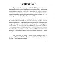 Solos for the Tenor Saxophone Player 