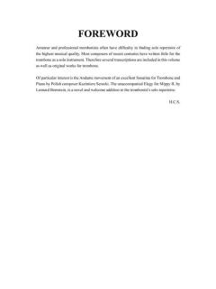 Solos For The Trombone Player 