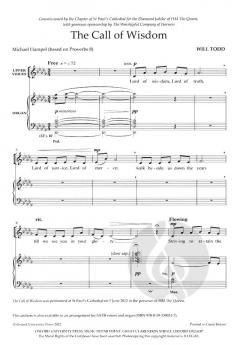 The Call Of Wisdom (Will Todd) 