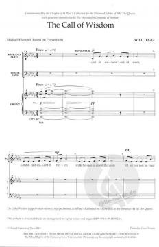 The Call Of Wisdom (Will Todd) 