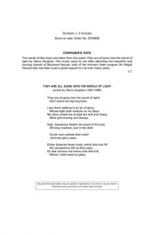 They Are All Gone Into The World Of Light (John Tavener) 