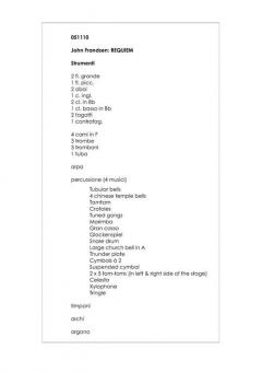 Requiem for Soloists, Chorus, Girl's Chorus and Orchestra von John Frandsen im Alle Noten Shop kaufen (Partitur)