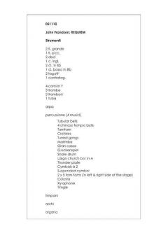 Requiem For Soloists, Chorus, Girl's Chorus And Orchestra 