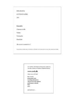 Letter In April (Britta Byström) 