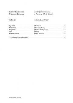 5 Faeroske Korsange (Sunleif Rasmussen) 