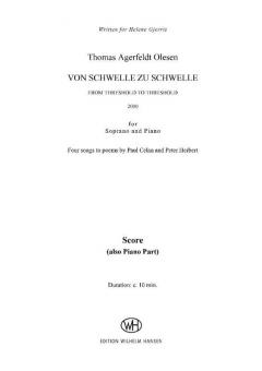 Von Schwelle zu Schwelle von Thomas Agerfeldt Olesen 