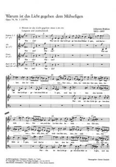 Warum ist das Licht gegeben (Johannes Brahms) 