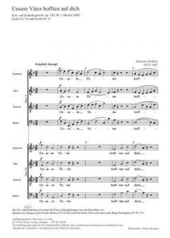 Unsere Väter hofften auf dich (Johannes Brahms) 